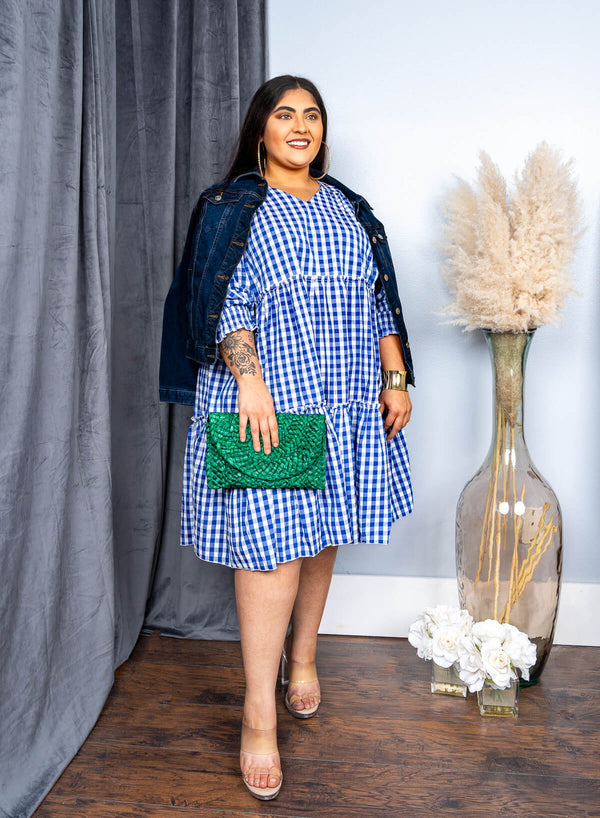 Gingham Blue Dress