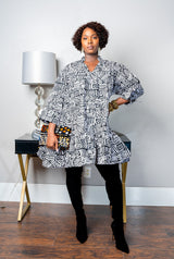 Black and White Tunic Dress
