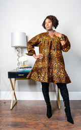 Cheetah Brown Tunic Dress