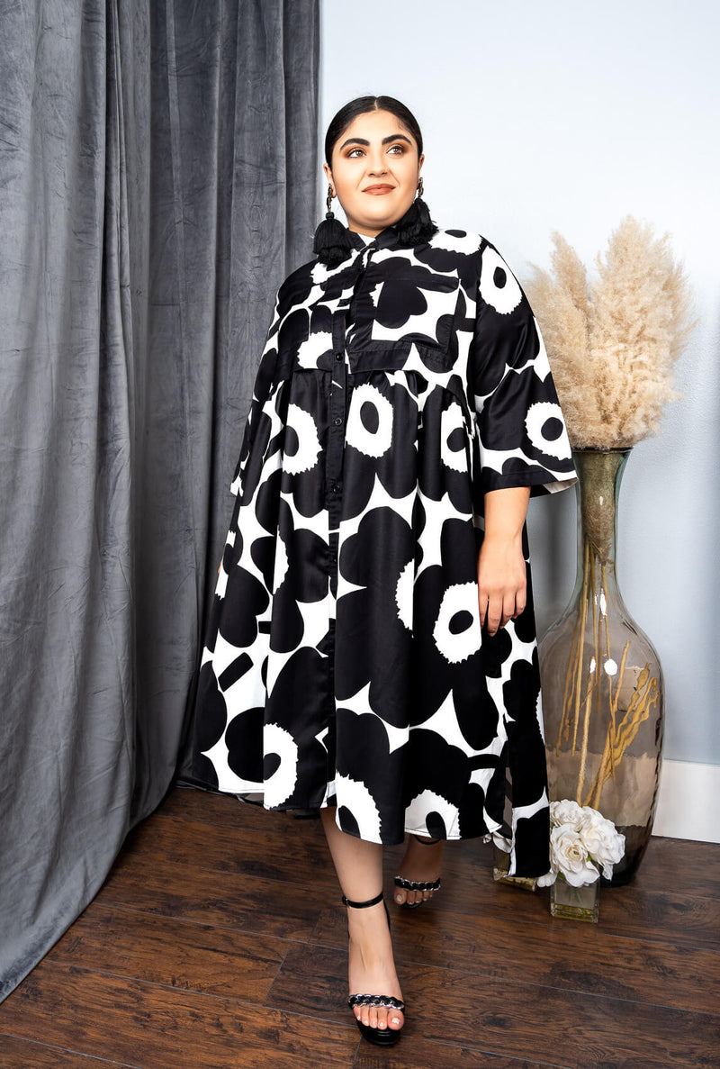 Black Flowers Dress