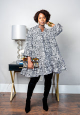 Black and White Tunic Dress