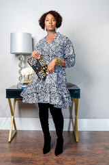 Black and White Tunic Dress